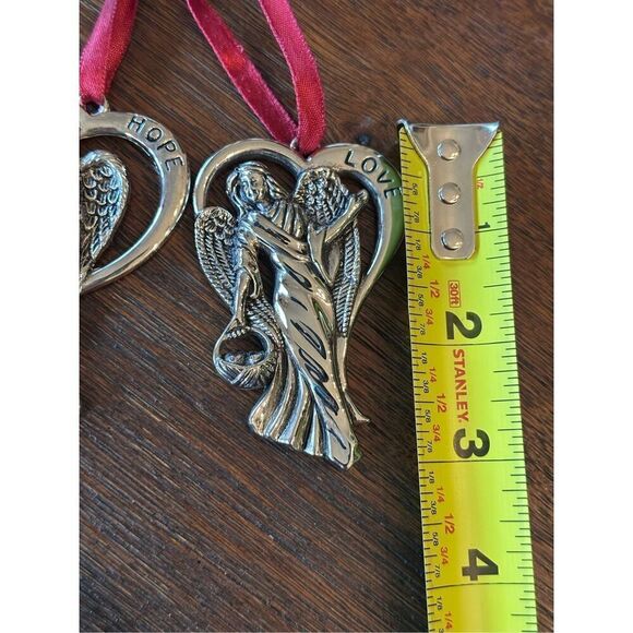 Gorham Faith and Hope silver plated ornaments - Picture 2 of 6